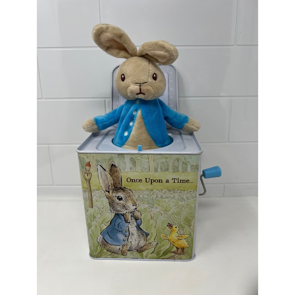 The World of Beatrix Potter Peter Rabbit Musical Jack-in-the-Box Tin Toy